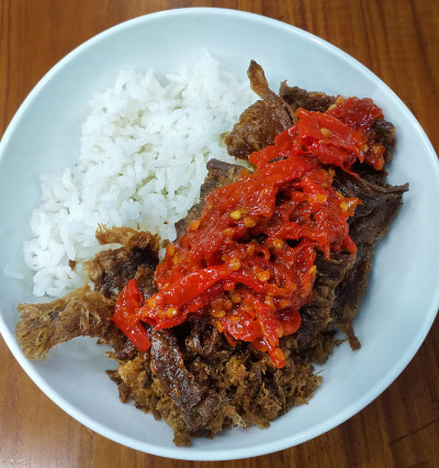 印度尼西亚西苏门答腊岛食物-牛肉干