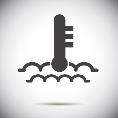 发动机冷却系统标志照亮汽车仪表盘