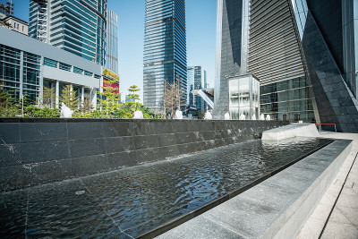 上海陆家嘴金融中心街街景