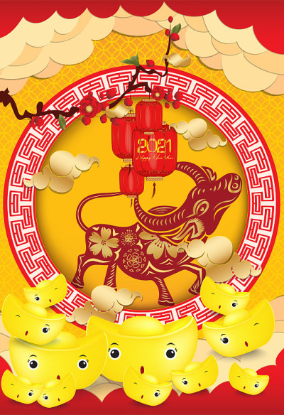Chinese new year poster design with Chinese of the