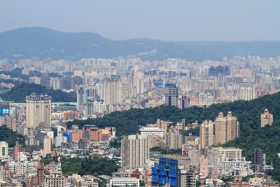 台北城市景观从猫空，台湾