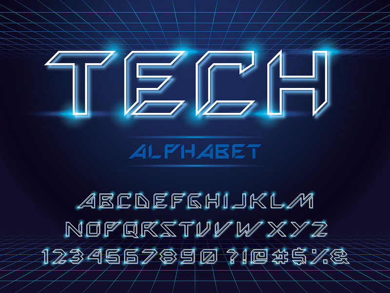 tech font