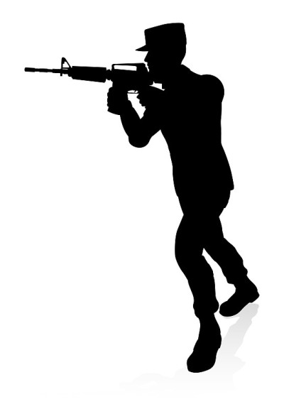 士兵高品质剪影