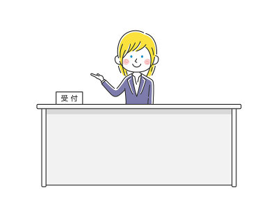 女职员做接待员的插图。