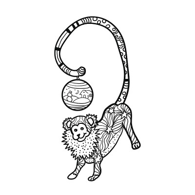 黑色矢量单色插图着色书页
