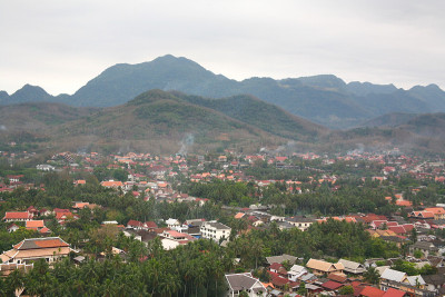 老挝琅勃拉邦市福西山