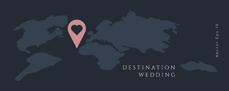 目的地婚礼向量