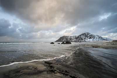 冰雪海滩和落基山
