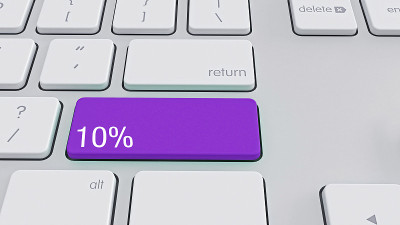 白色键盘10%