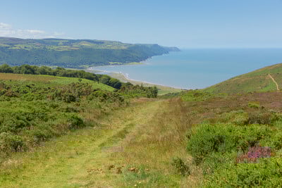 从Selworthy Beacon到Porlock Bay Somerset英国Exmoor