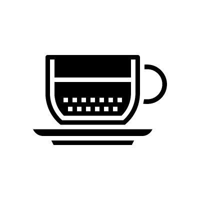 浓缩咖啡符号图标矢量插图