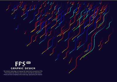 Lines composed of glowing backgrounds, abstract ve