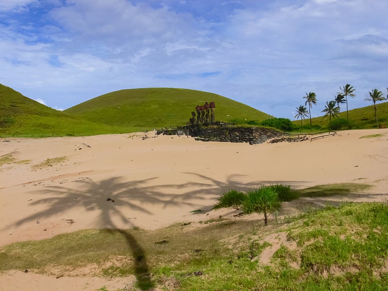 复活节岛的自然、景观、植被和海岸。