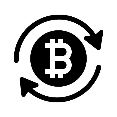 比特币，退款，重新加载黑色图标