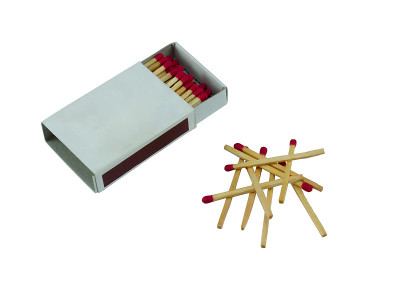 matchbox and red matches isolated on white backgro