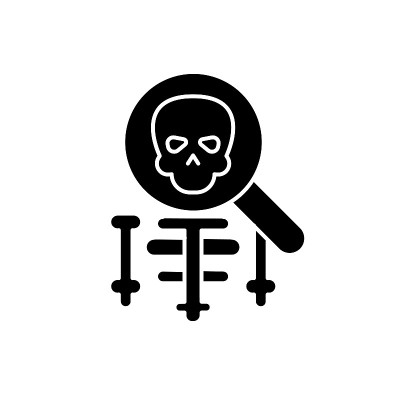 解剖黑色字形图标