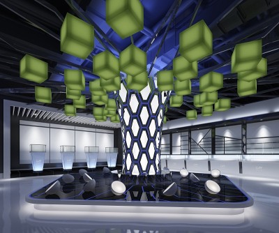 时装店的3D渲染