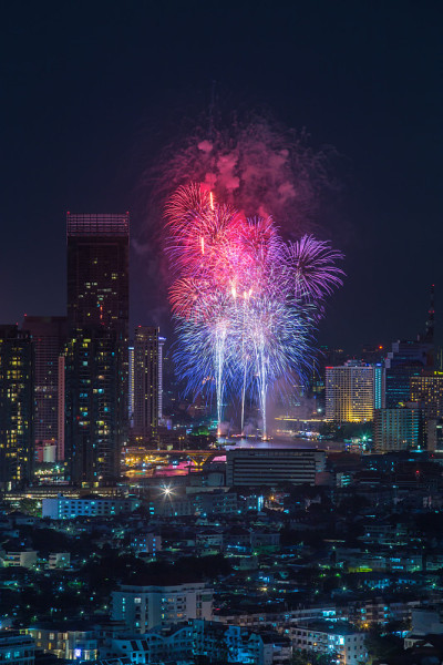 烟花夜景