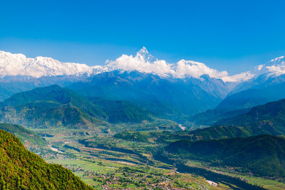 安娜普纳山脉空中全景，博卡拉