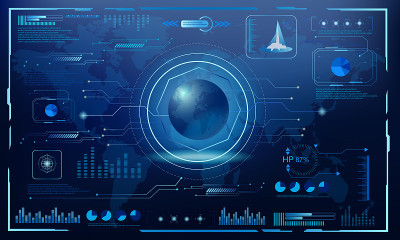 Abstract future, Futuristic virtual graphic user i