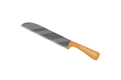 Vector knive for butcher shop. Kitchen knive Utens