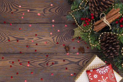 Christmas or New Year background, composition of C
