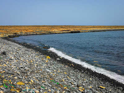 大西洋礁湖的岩石海岸