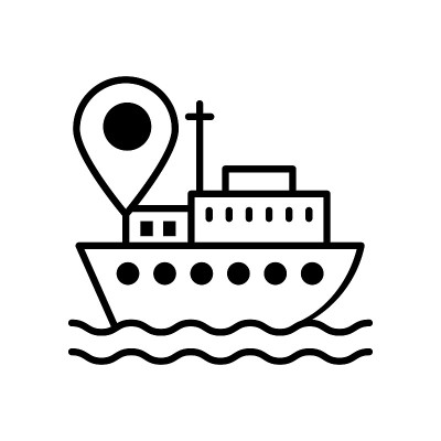 海上定位矢量图标