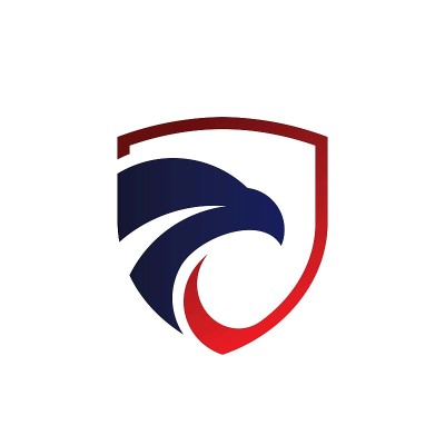 鹰盾标志设计模板，矢量图标插图