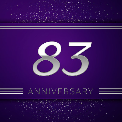 Realistic Eighty three Years Anniversary Celebrati