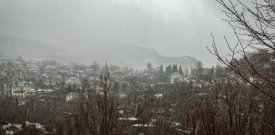 暴风雪在Zagorohoria