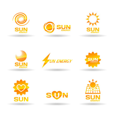 太阳能和太阳能标志设计