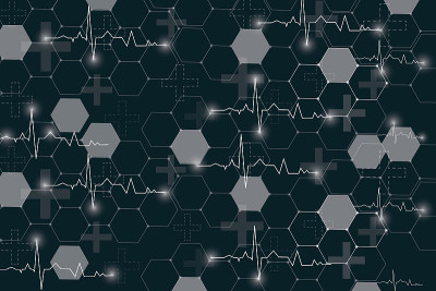 分子结构的背景。用DNA分子做的科学模板墙纸或横幅。asbbrief科学分子背景。波浪式流动，创新模