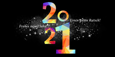 新年快乐。在2021年开始。三维演示