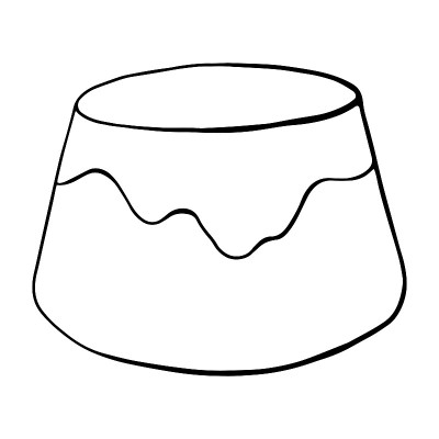矢量手画布丁图标徽章甜点