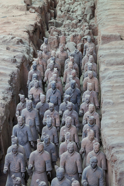 中国西安的兵马俑