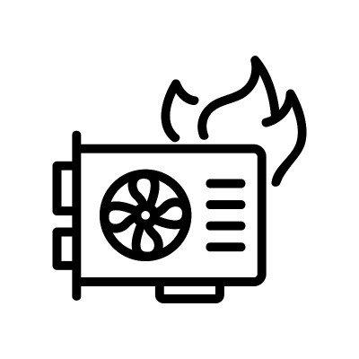 最快的图形卡图标矢量大纲插图