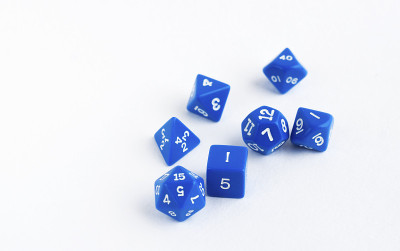 rpg、桌面或桌面游戏的骰子。