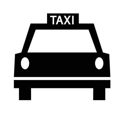 taxi icon on white background