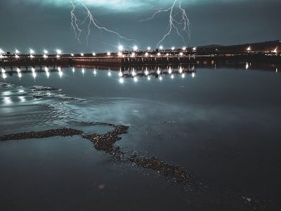 桥上的灯光