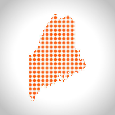 缅因州的地图