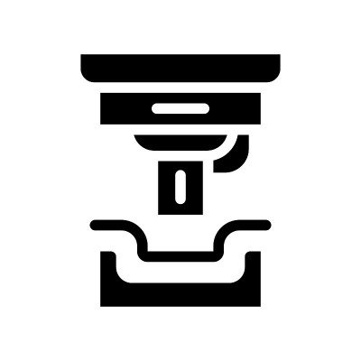 产品冲压字形图标矢量孤立插图