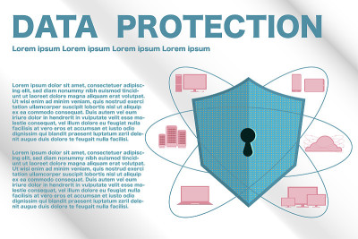 vector of data protection day design internet hard