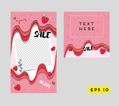 Template for social media, for advertising sales.