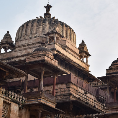 Jahangir Mahal (Orchha Fort)在Orchha，中央邦，印度，Jahangi
