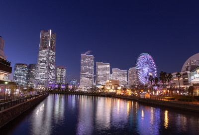 横滨美丽的夜景