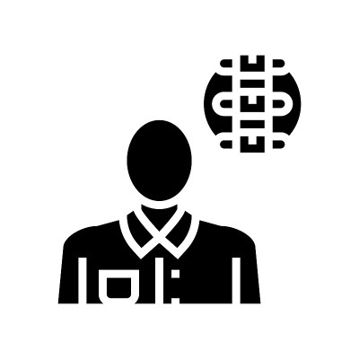风湿病医学专家字形图标矢量插图