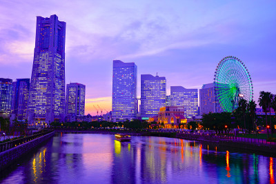 日本神奈川县横滨市的横滨民atomai市景