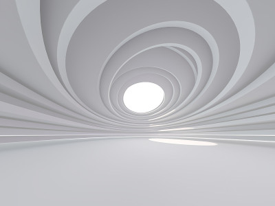 抽象的现代建筑背景。3 d