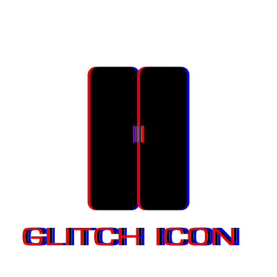 Double door icon flat
